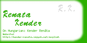 renata kender business card